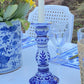 Blue Chinoiserie Candlestick Set - Small