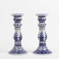 Blue Chinoiserie Candlestick Set - Small