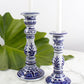 Blue Chinoiserie Candlestick Set - Small